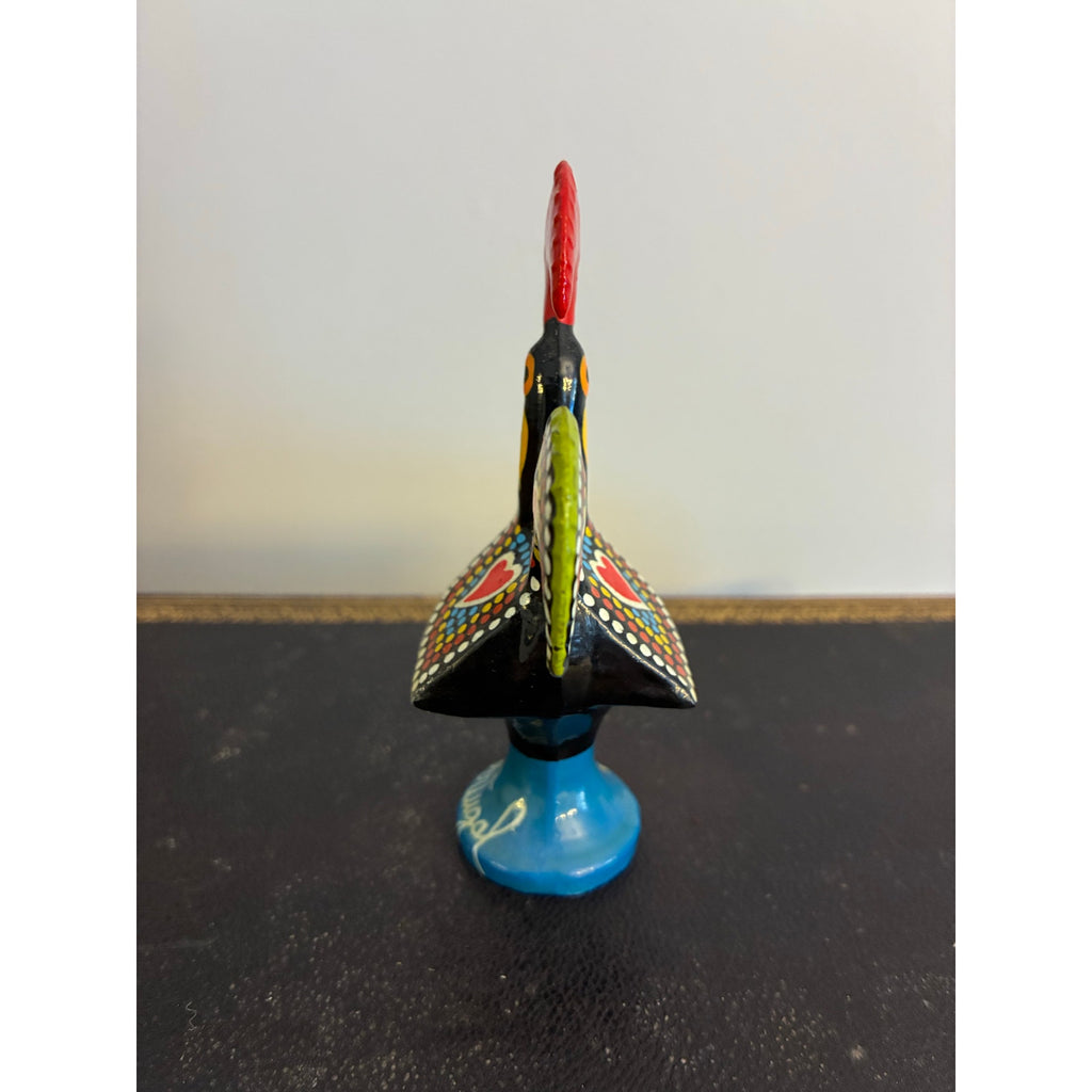 Hand-Painted Portuguese Rooster Figurine – Folk Art Barcelos Style, Portugal Souvenir