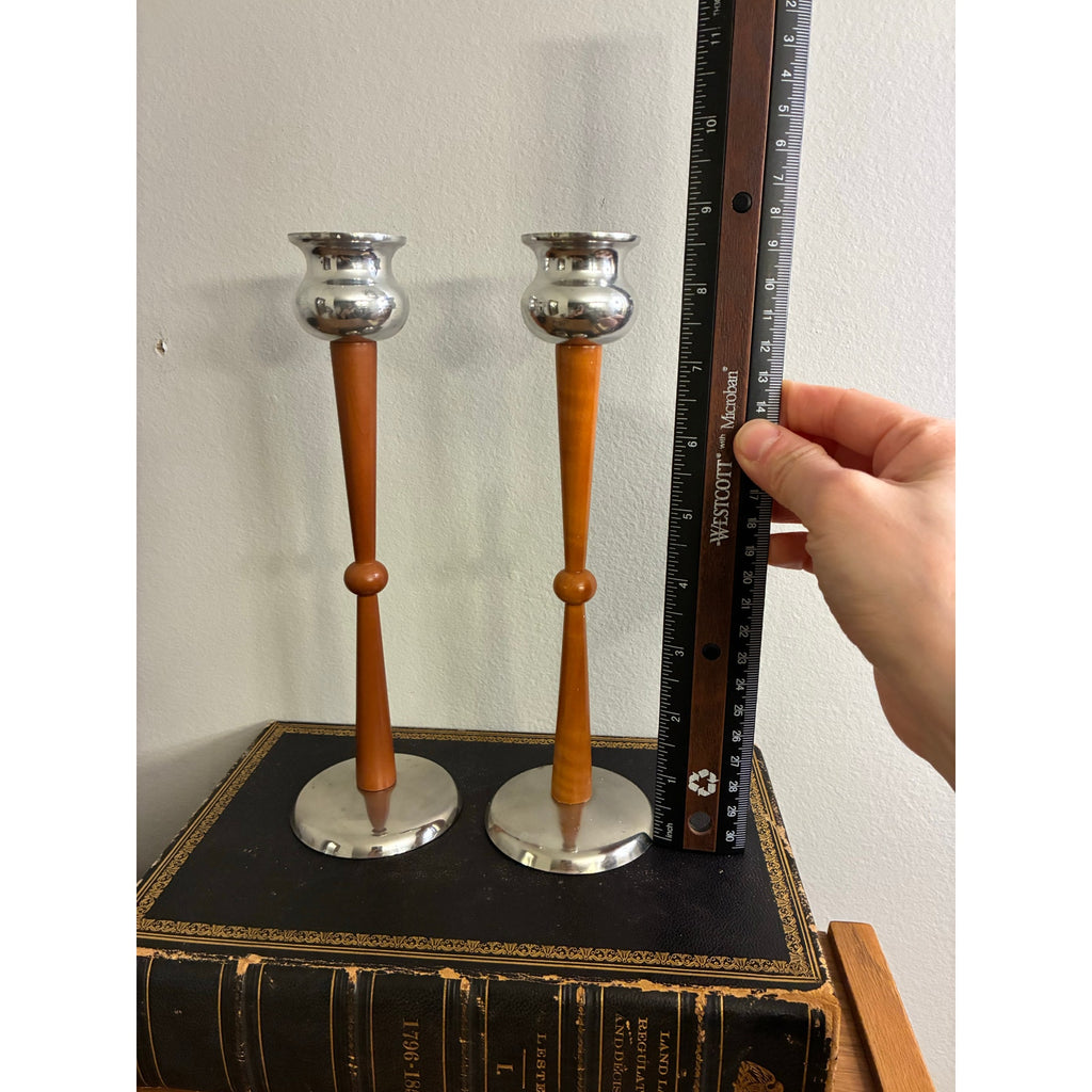Vintage Mid-century modern candle holders, Danish, MCM, Set of 2