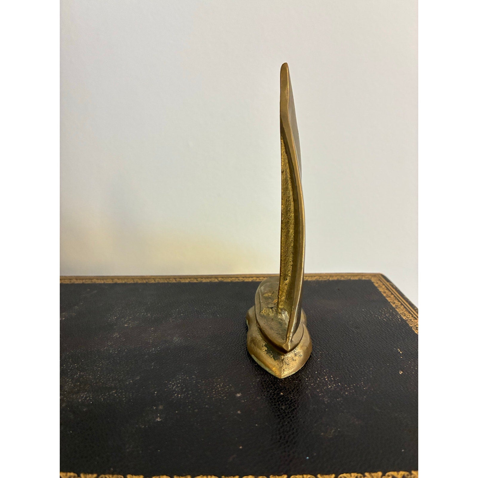 Vintage Mid-century Modern (MCM) Brass Sailboat Sculpture - Nautical Ship Boat