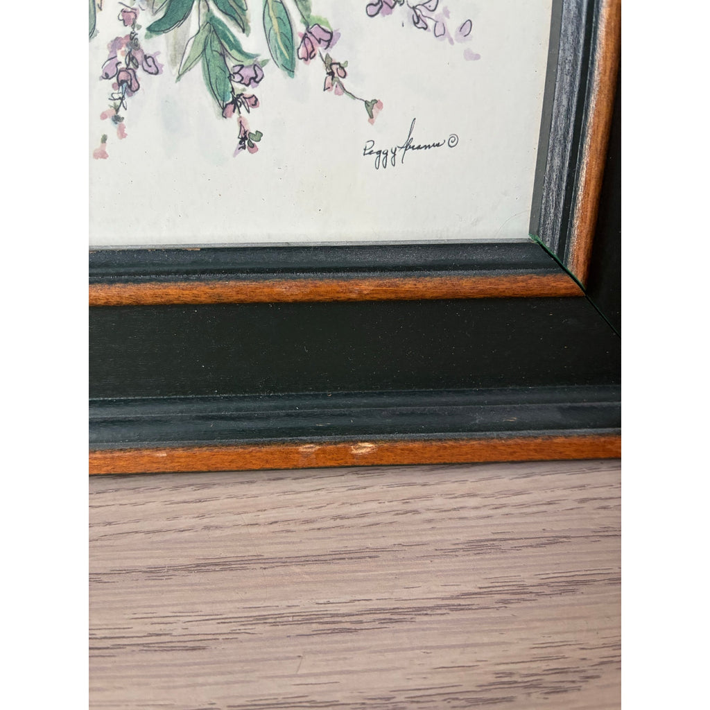 Peggy Abrams Framed Botanical Prints "Rosemary" and "Sage" - 2 Pieces Watercolor Herb Wall- set of 2