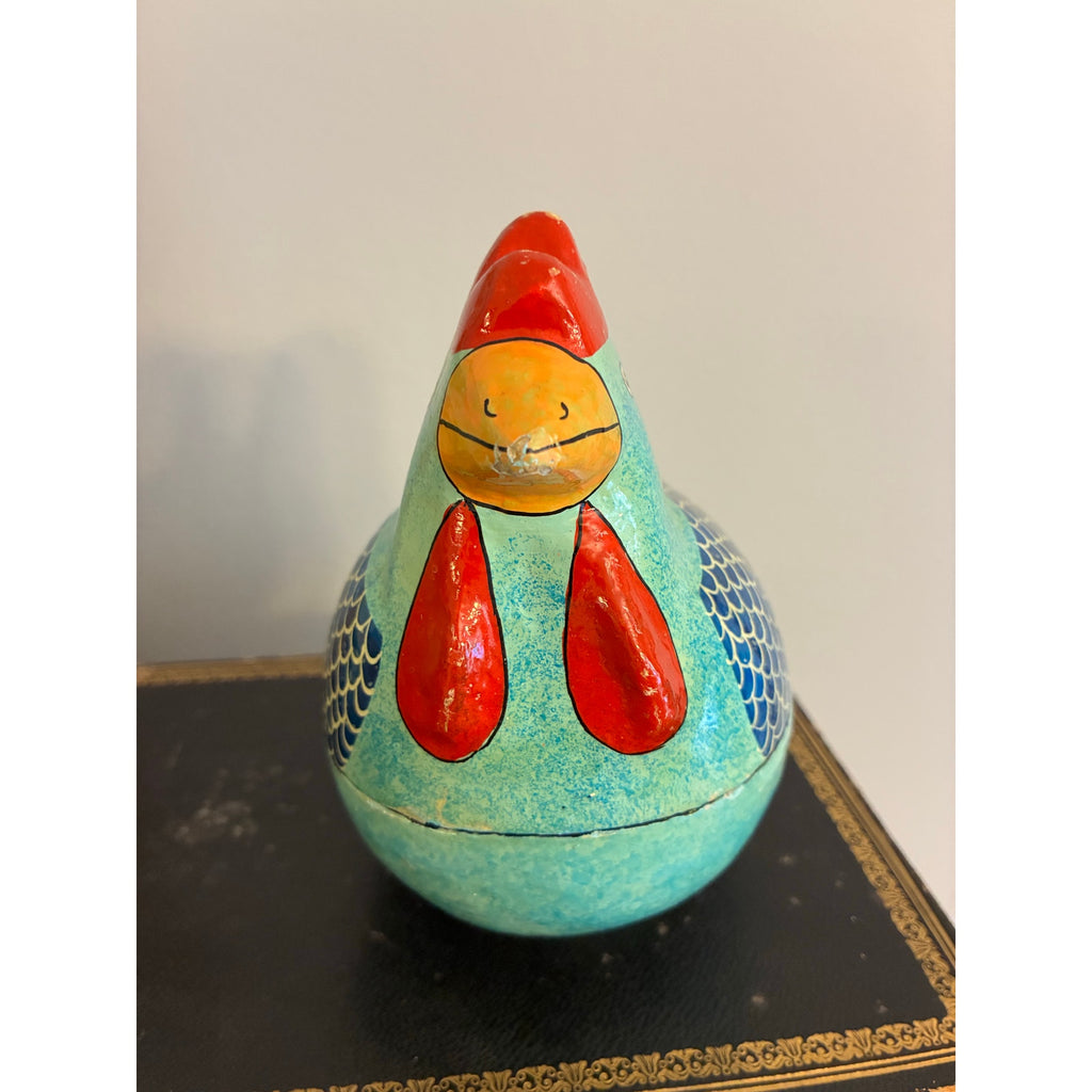 Wooden Nesting Hen Trinket Box – Hand Painted Folk Art