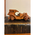 Vintage Hand-Carved Wooden Toy Car – Folk Style