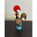 Hand-Painted Portuguese Rooster Figurine – Folk Art Barcelos Style, Portugal Souvenir