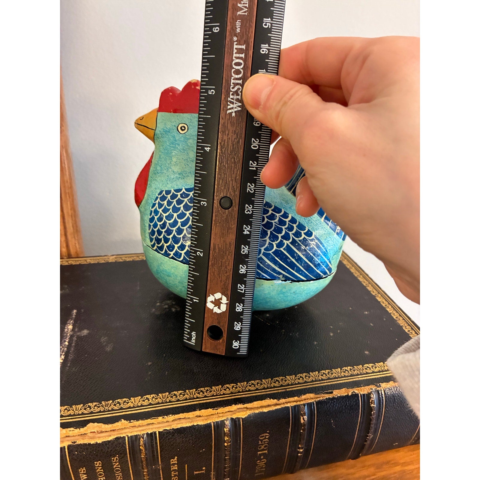 Wooden Nesting Hen Trinket Box – Hand Painted Folk Art