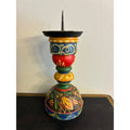 Vintage West Germany folk art candlestick holder, Bauernmalerei (peasant painting) style