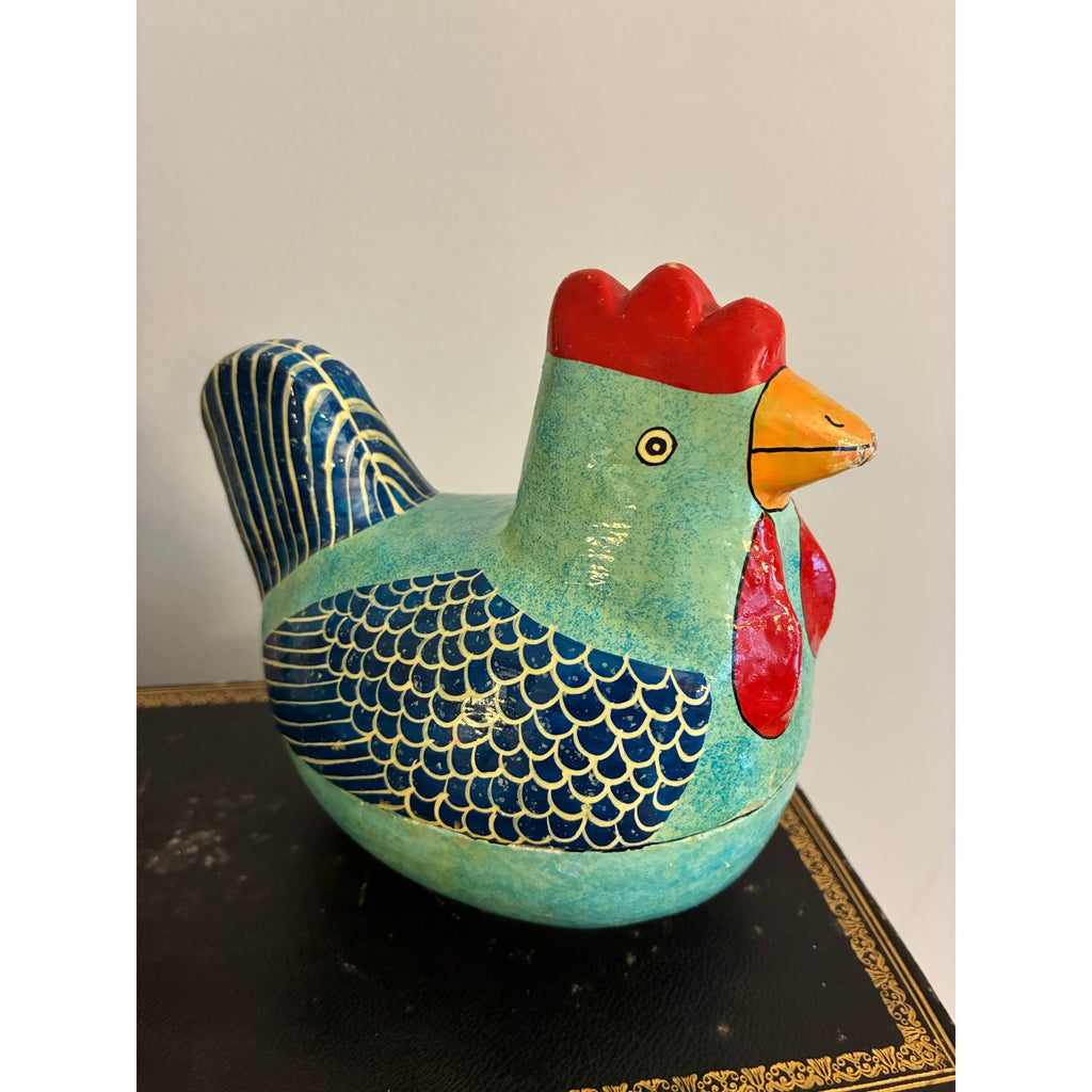 Wooden Nesting Hen Trinket Box – Hand Painted Folk Art