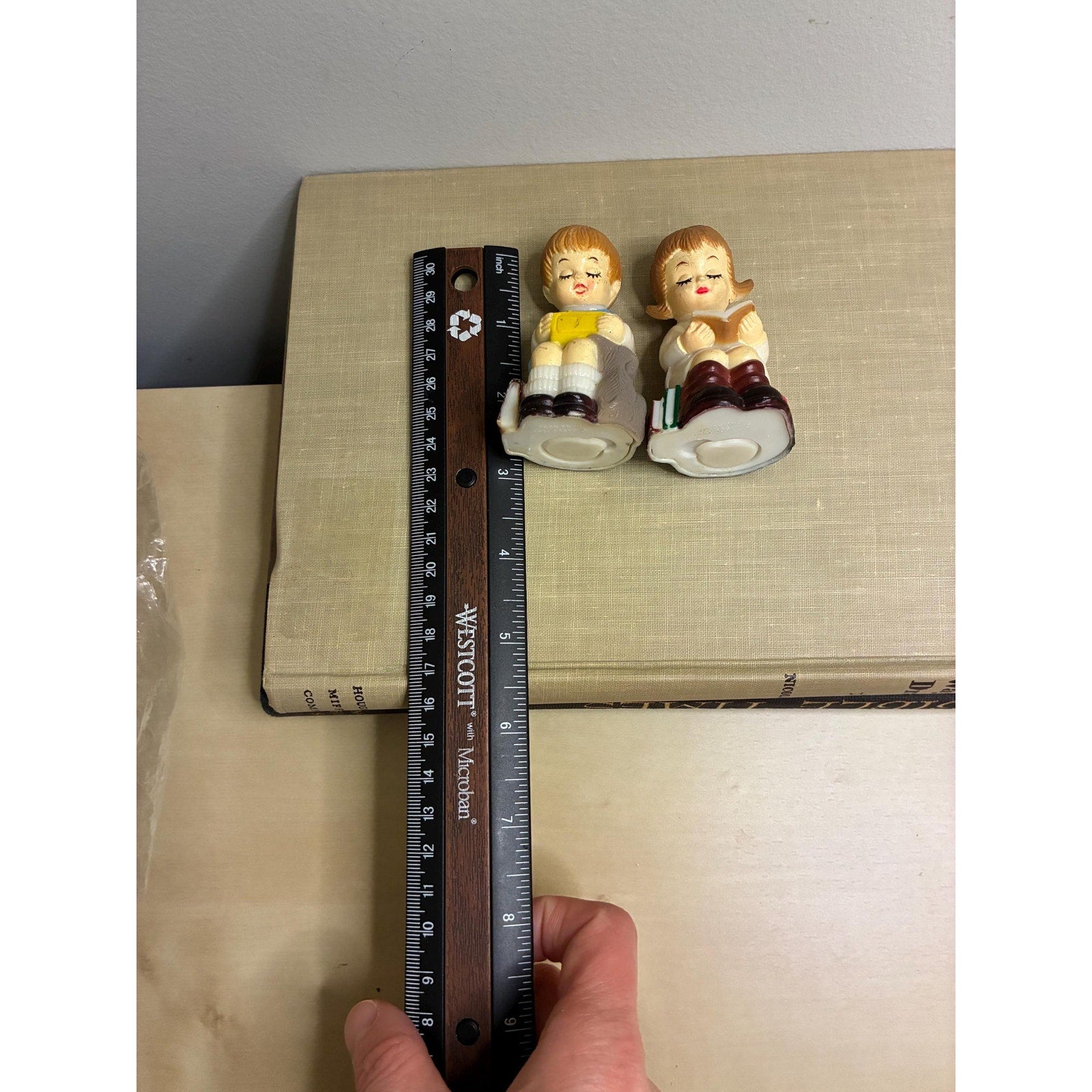 Vintage Made in Hong Kong Salt & Pepper Shakers – 1980s Boy Girl Figurines