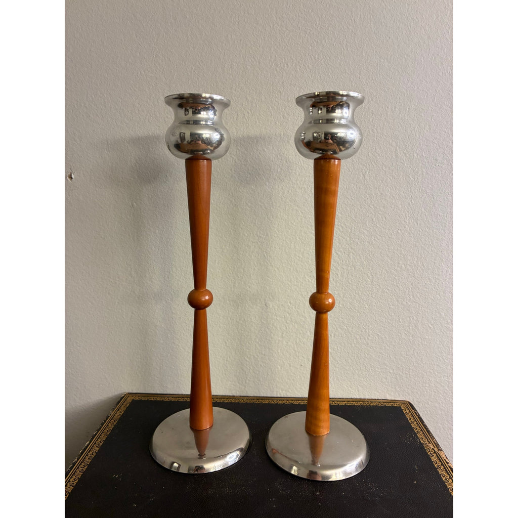Vintage Mid-century modern candle holders, Danish, MCM, Set of 2