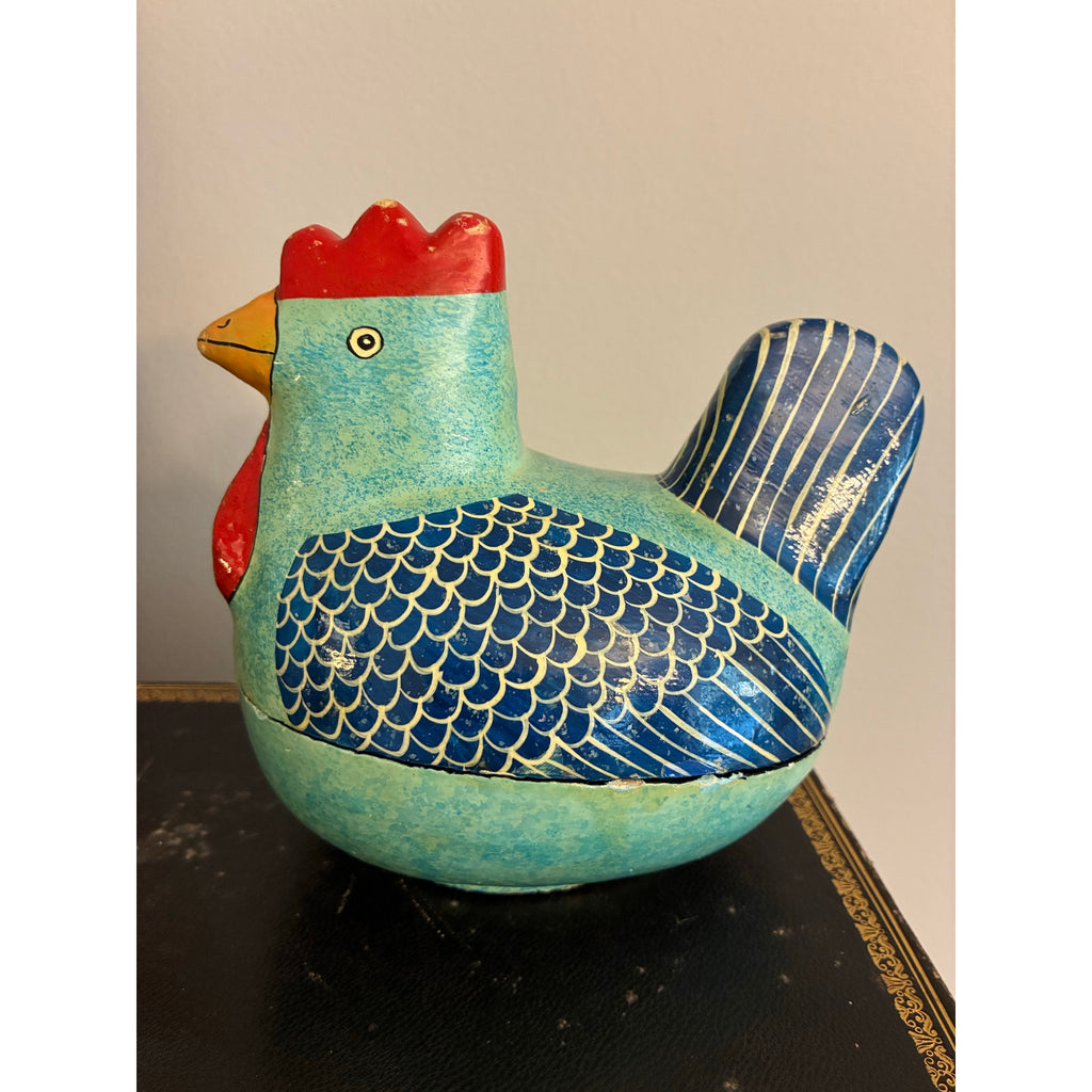 Wooden Nesting Hen Trinket Box – Hand Painted Folk Art