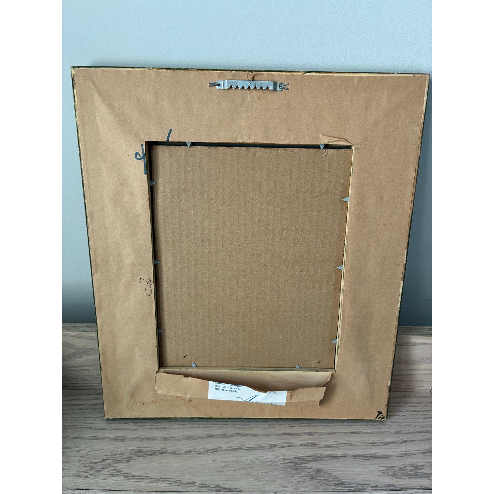 Vintage Handpainted Wood Framed Mirror - Amish Country Folk Art - Signed Huntington